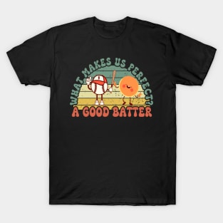 Funny Pancake and Baseball - Joke T-Shirt